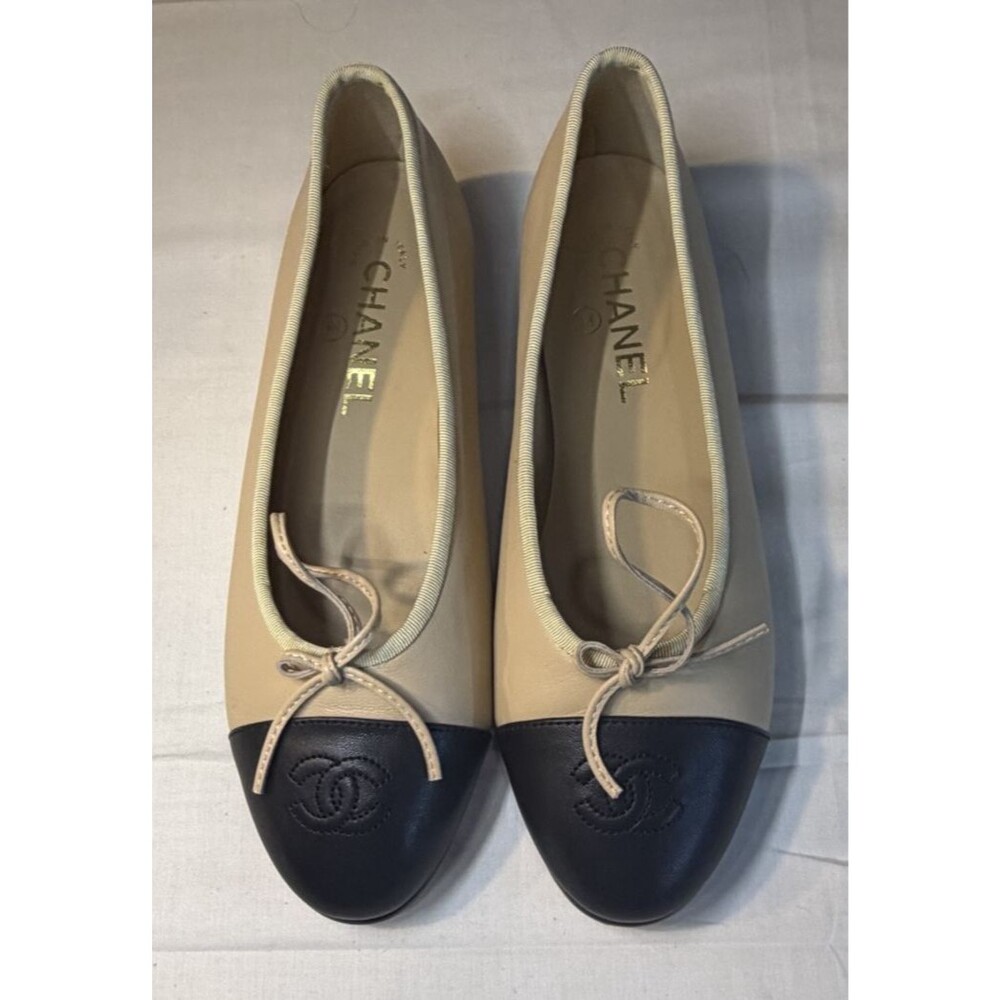🖤✨ CHANEL Ballerina Ballet Flats Women's Size 37C (US 7) Designer Shoes ✨🖤